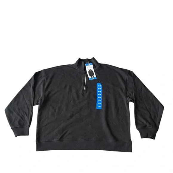 Champion Women's Black Half-Zip Sweatshirt - Picture 2 of 6